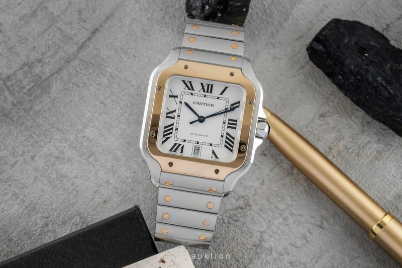 Cartier Santos steel / gold automatic men's watch W2SA0009 LP: 13400EUR [2506313]