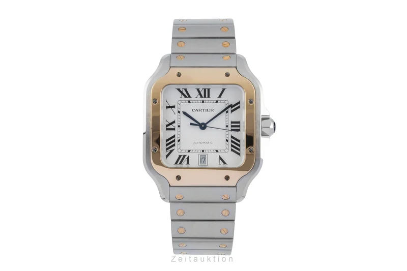 Cartier Santos steel / gold automatic men's watch W2SA0009 LP: 13400EUR [2506313]