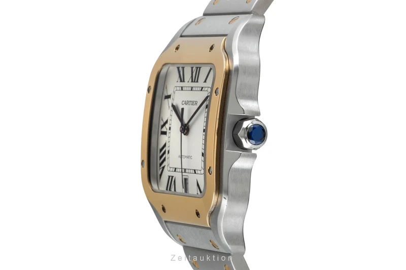 Cartier Santos steel / gold automatic men's watch W2SA0009 LP: 13400EUR [2506313]