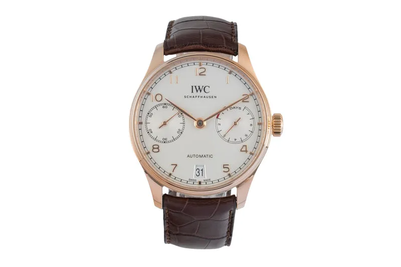 IWC Portugieser 18 ct red gold automatic men's watch IW500701 LP: 29100EUR [2507176]