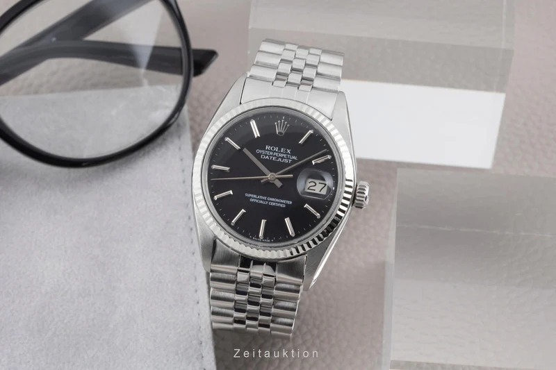 Rolex Datejust steel / white gold automatic men's watch 16014 Vintage [2506949]