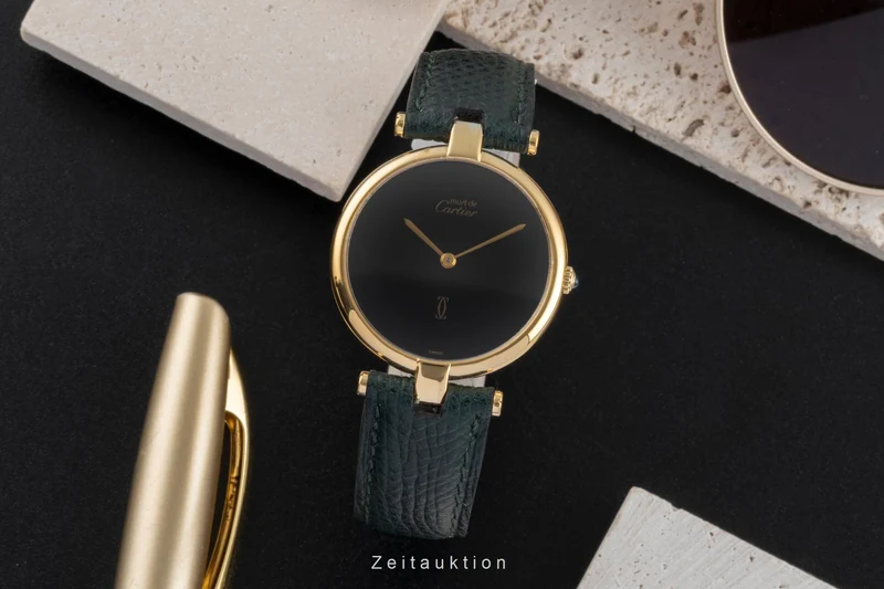 Cartier Vendome silver-gilt quartz unisex Vintage [2504012]