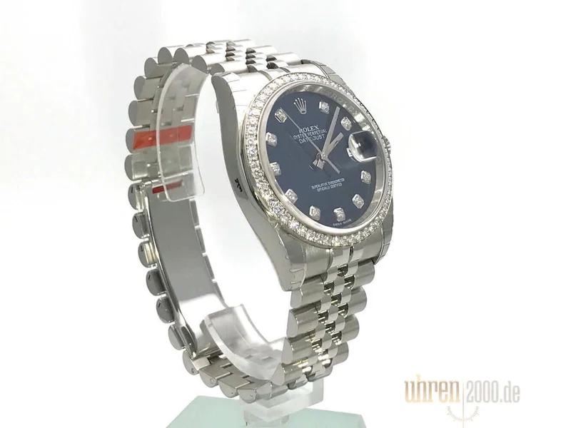 Rolex Datejust 36 116244 Blau Diamant Jubile-Band