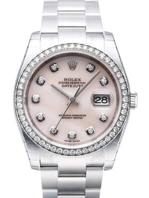 Rolex Datejust 36 116244 Perlmutt Pink Diamant