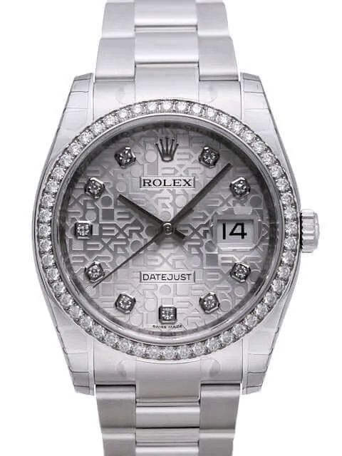 Rolex Datejust 36 116244 Silber Jubilé Diamant