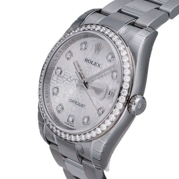 Rolex Datejust 36 116244 Silber Jubilé Diamant