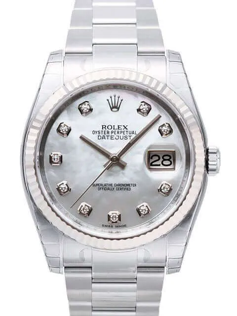 Rolex Datejust 36 116234 Perlmutt Diamant