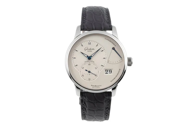 Glashütte PanoReserve steel manual winding men's watch 1-65-01-22-12-04 LP: 11800EUR [2506383]
