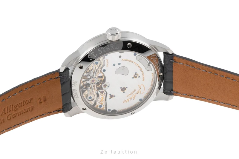 Glashütte PanoReserve steel manual winding men's watch 1-65-01-22-12-04 LP: 11800EUR [2506383]