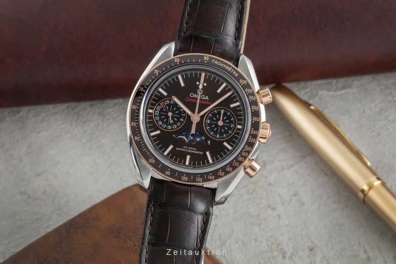 Omega Speedmaster chronograph steel / gold automatic men's watch 304.23.44.52.13.001 LP: 17000EUR [2507131]