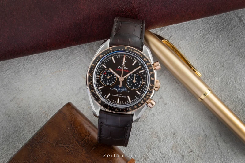 Omega Speedmaster chronograph steel / gold automatic men's watch 304.23.44.52.13.001 LP: 17000EUR [2507131]