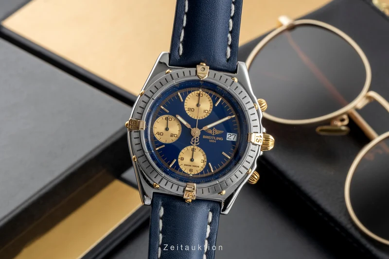 Breitling Chronomat chronograph gilt / steel automatic men's watch B13047 [2506024]