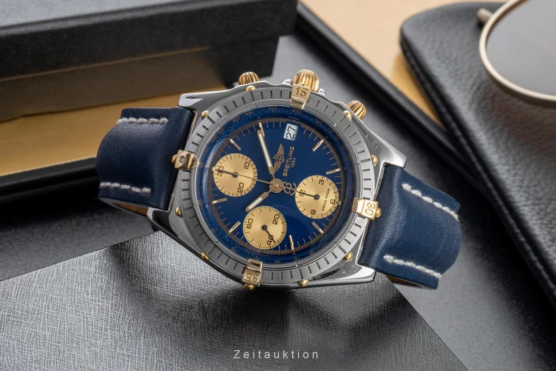 Breitling Chronomat chronograph gilt / steel automatic men's watch B13047 [2506024]