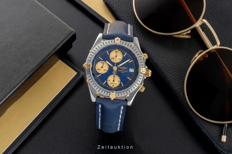 Breitling Chronomat chronograph gilt / steel automatic men's watch B13047 [2506024]