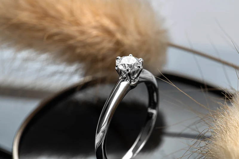 Tiffany & Co. Ring 950 Platinum Brilliant Cut Diamond Ring 0.30ct Women’s Ring Size 46.5 VS1[KL25443]