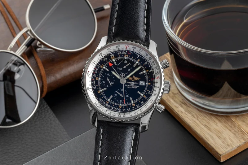 Breitling Navitimer World chronograph steel automatic men's watch A24322-101 [2506790]