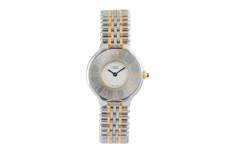 Cartier Ligne 21 gilt / steel quartz women's watch W10051F4 [2506989]
