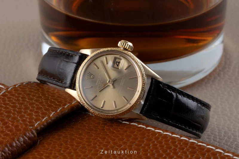 Rolex Lady Datejust 18 ct gold automatic women's watch 6701 Vintage [2506639]
