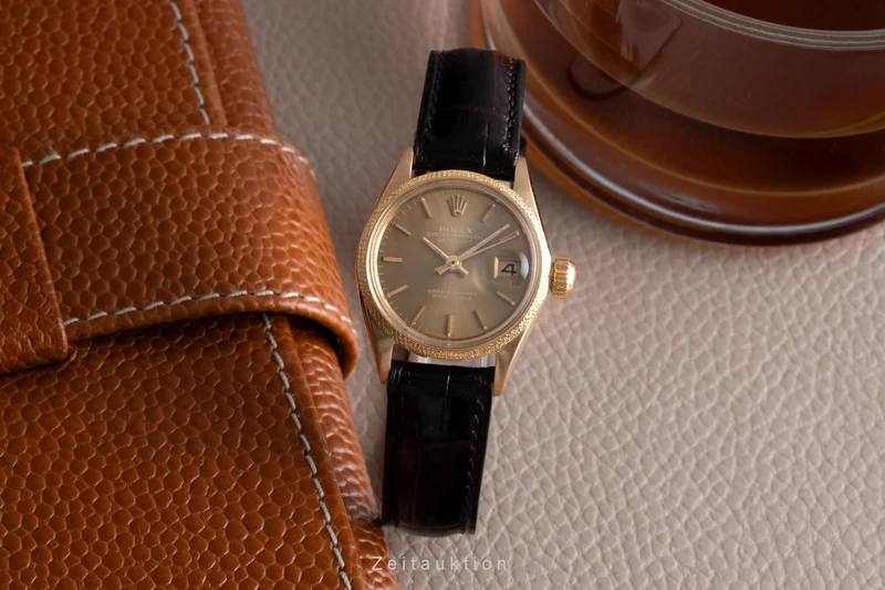 Rolex Lady Datejust 18 ct gold automatic women's watch 6701 Vintage [2506639]