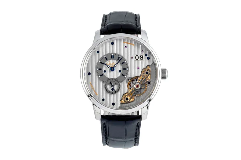 Glashütte PanoMaticInverse steel automatic men's watch 1-91-02-02-02-30 LP: 15100EUR [2506115]