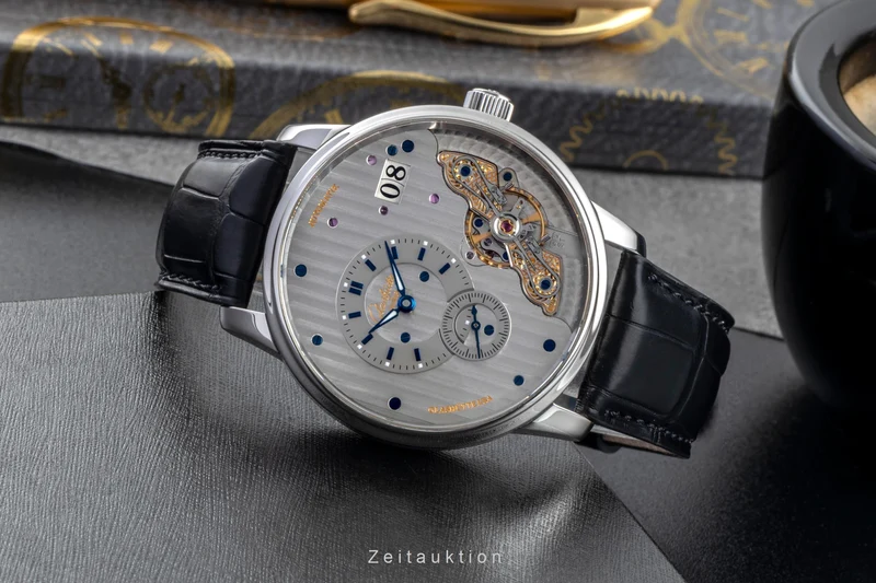 Glashütte PanoMaticInverse steel automatic men's watch 1-91-02-02-02-30 LP: 15100EUR [2506115]
