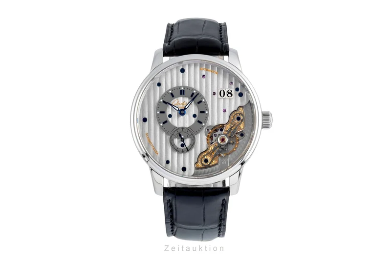 Glashütte PanoMaticInverse steel automatic men's watch 1-91-02-02-02-30 LP: 15100EUR [2506115]