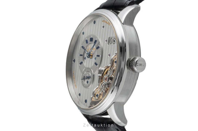 Glashütte PanoMaticInverse steel automatic men's watch 1-91-02-02-02-30 LP: 15100EUR [2506115]