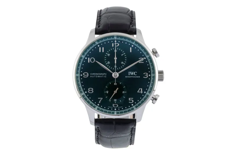 IWC Portugieser chronograph steel automatic men's watch IW371615 LP: 9100EUR [2506803]