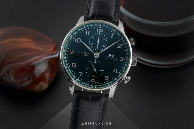 IWC Portugieser chronograph steel automatic men's watch IW371615 LP: 9100EUR [2506803]
