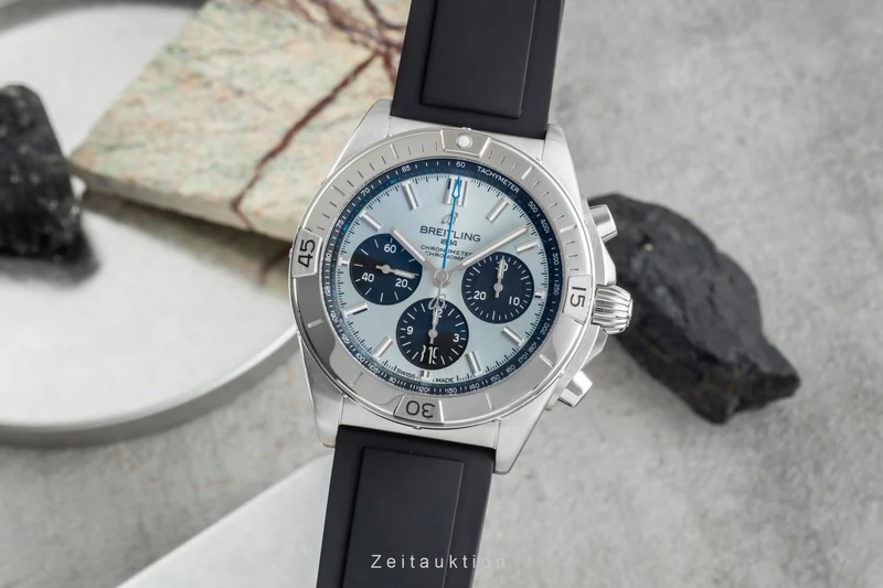 Breitling Chronomat chronograph steel / platinium automatic men's watch PB0134101C1S1 LP: 10600EUR [2507031]
