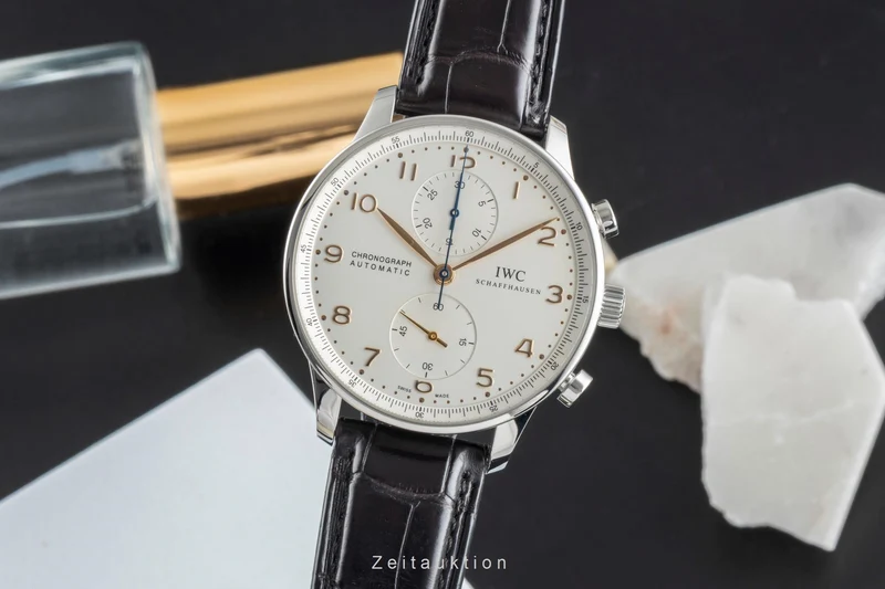 IWC Portugieser chronograph steel automatic men's watch IW371445 LP: 9100EUR [2507096]