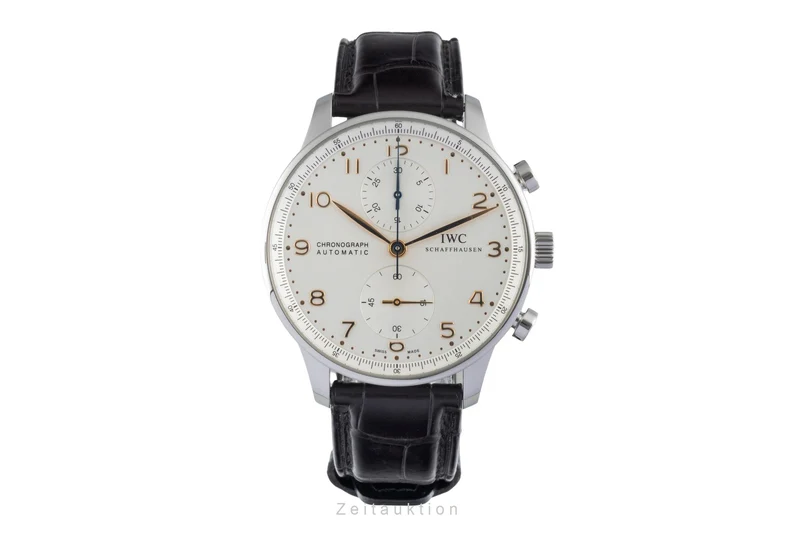 IWC Portugieser chronograph steel automatic men's watch IW371445 LP: 9100EUR [2507096]