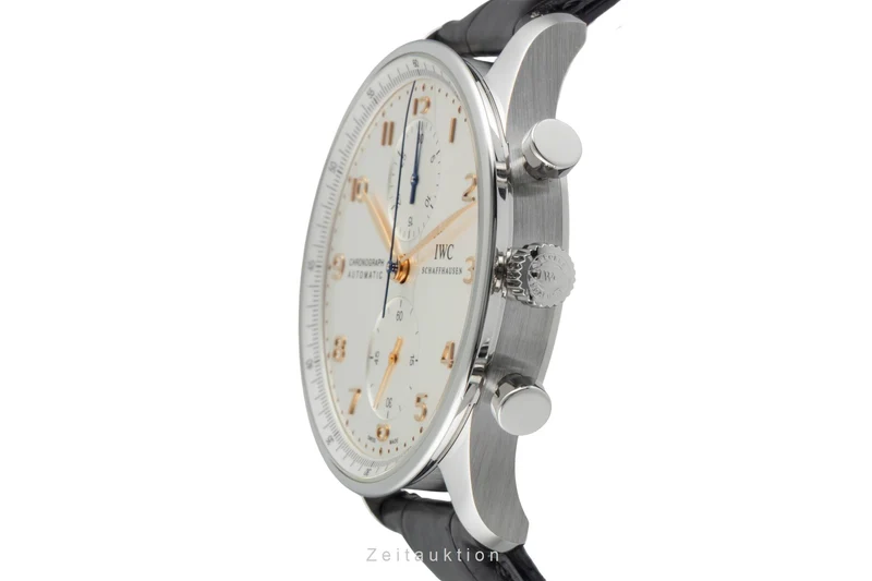 IWC Portugieser chronograph steel automatic men's watch IW371445 LP: 9100EUR [2507096]
