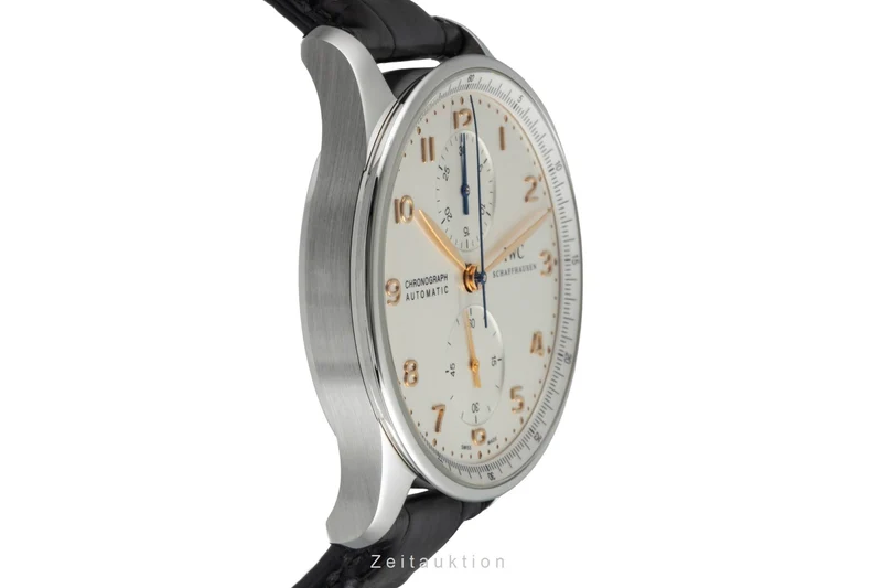 IWC Portugieser chronograph steel automatic men's watch IW371445 LP: 9100EUR [2507096]