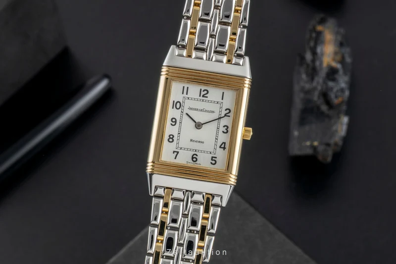 Jaeger LeCoultre Reverso steel / gold quartz women's watch 140.252.5 [2507014]