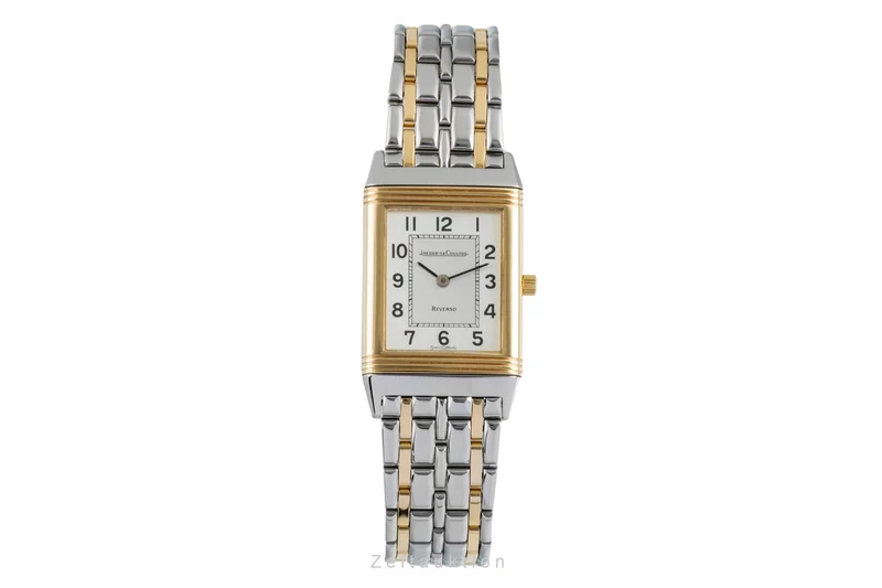 Jaeger LeCoultre Reverso steel / gold quartz women's watch 140.252.5 [2507014]