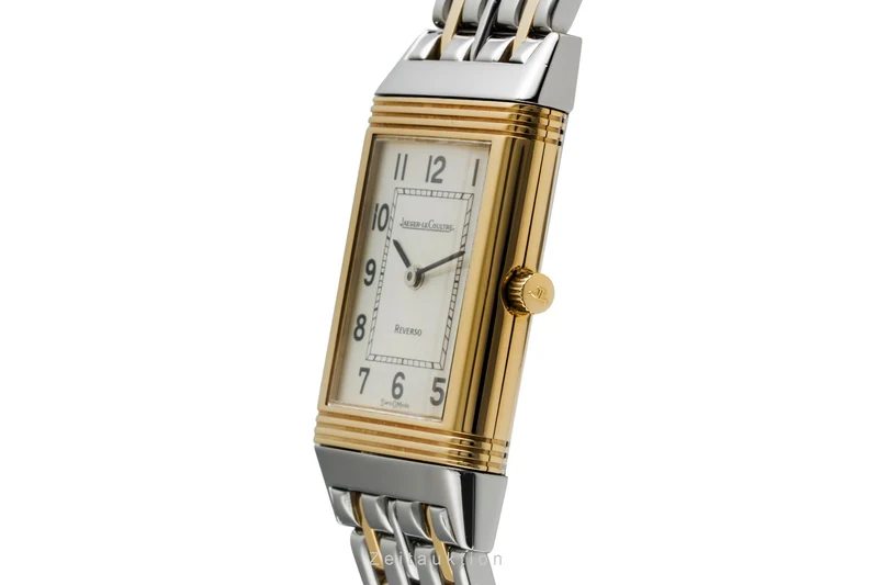 Jaeger LeCoultre Reverso steel / gold quartz women's watch 140.252.5 [2507014]