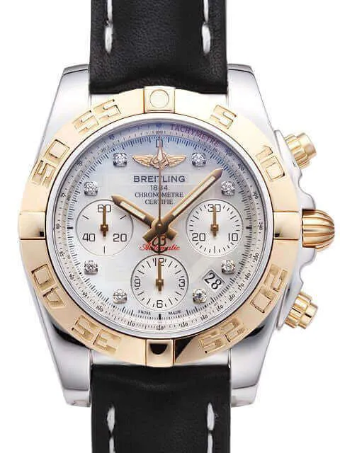 Breitling Chronomat 41 CB014012.A723.429X.A18D.1 Perlmutt DIA Lederband