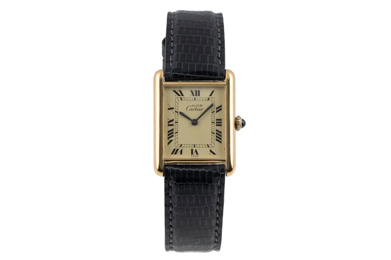 Cartier Tank silver-gilt manual winding unisex [2506156]
