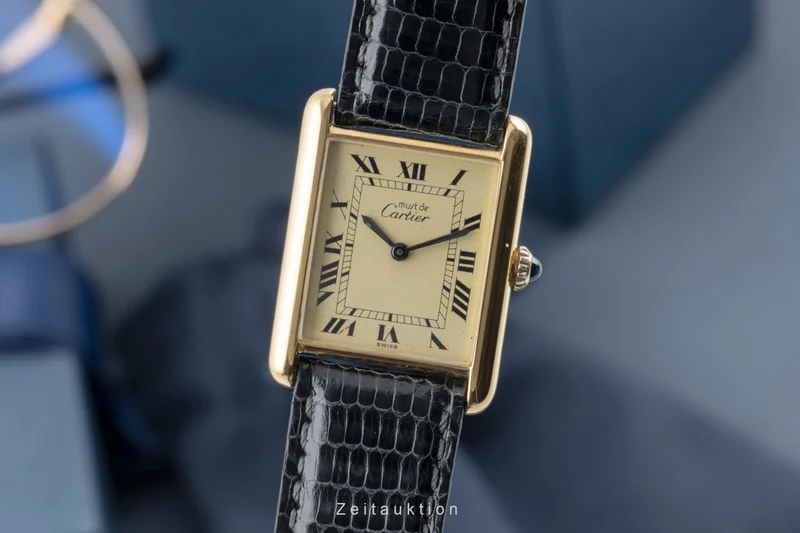 Cartier Tank silver-gilt manual winding unisex [2506156]