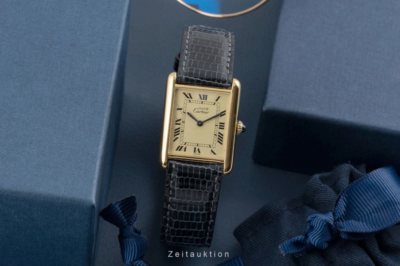 Cartier Tank silver-gilt manual winding unisex [2506156]
