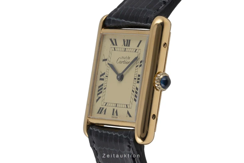 Cartier Tank silver-gilt manual winding unisex [2506156]