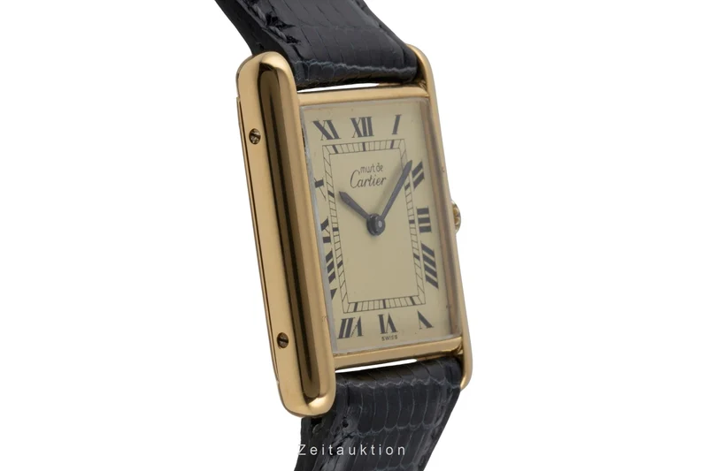 Cartier Tank silver-gilt manual winding unisex [2506156]