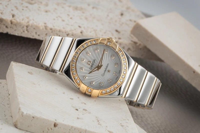 Omega Constellation steel / gold quartz women's watch 123.25.24.60.55.006 LP: 9900EUR [2506116]