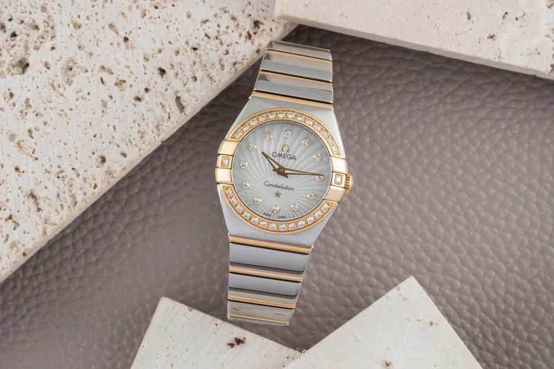 Omega Constellation steel / gold quartz women's watch 123.25.24.60.55.006 LP: 9900EUR [2506116]