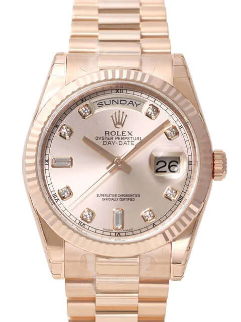 Rolex Day-Date 36 118235 Everose-Gold Pink Diamant
