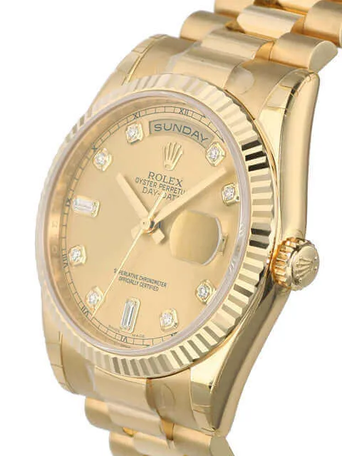 Rolex Day-Date 36 118238 Gelbgold Champagner Diamant