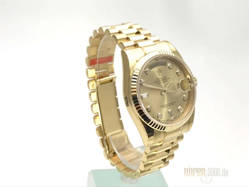 Rolex Day-Date 36 118238 Gelbgold Champagner Diamant