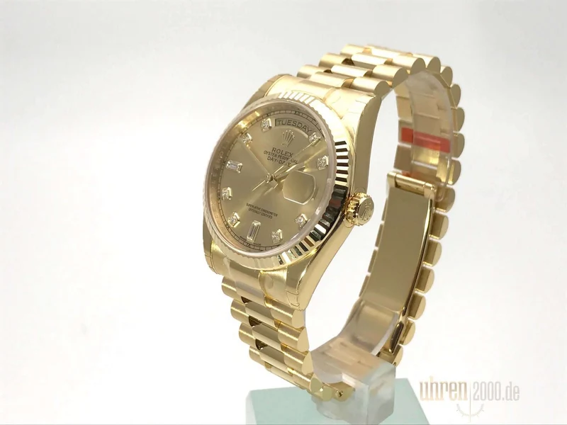 Rolex Day-Date 36 118238 Gelbgold Champagner Diamant