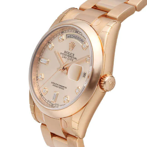 Rolex Day-Date 36 118205 Everose-Gold Pink Diamant